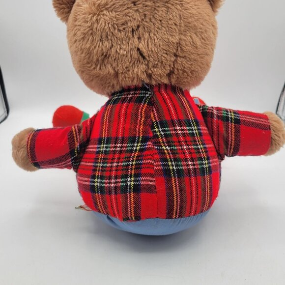 DAKIN Learn To Dress 18" Plush Bear Vintage 1977 Plaid Tartan Coat Pinwheel Hat - Picture 11 of 16